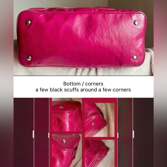 Coach kiss lock #E1093-F15658 signature hot pink patent leather purse - Picture 5 of 17